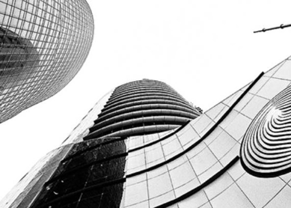 QFC tower black and white